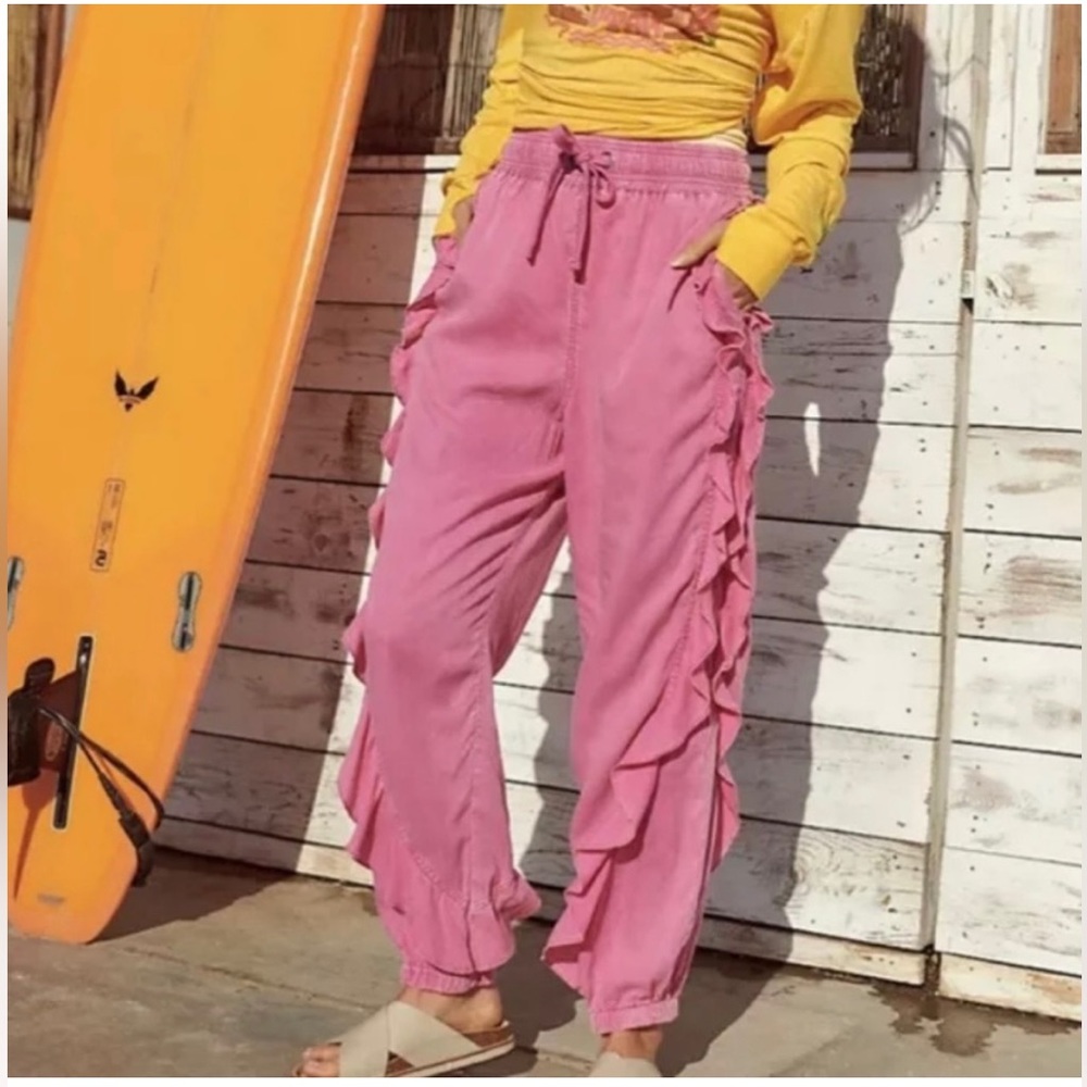 Free people movement quick thrills ruffle jogger pant